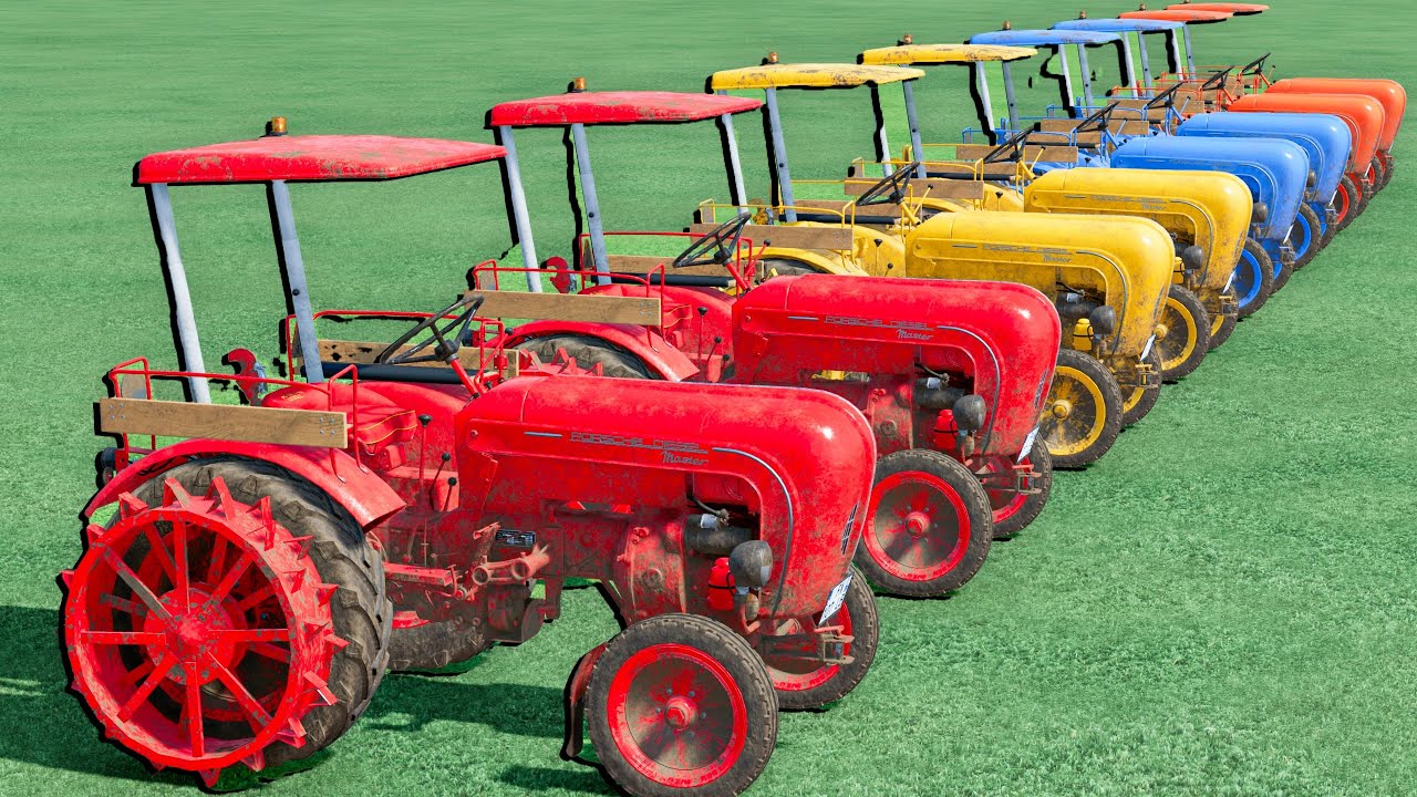 Animation mit Farben – Wascharbeit mit Mini-Traktoren - Traktorwäsche