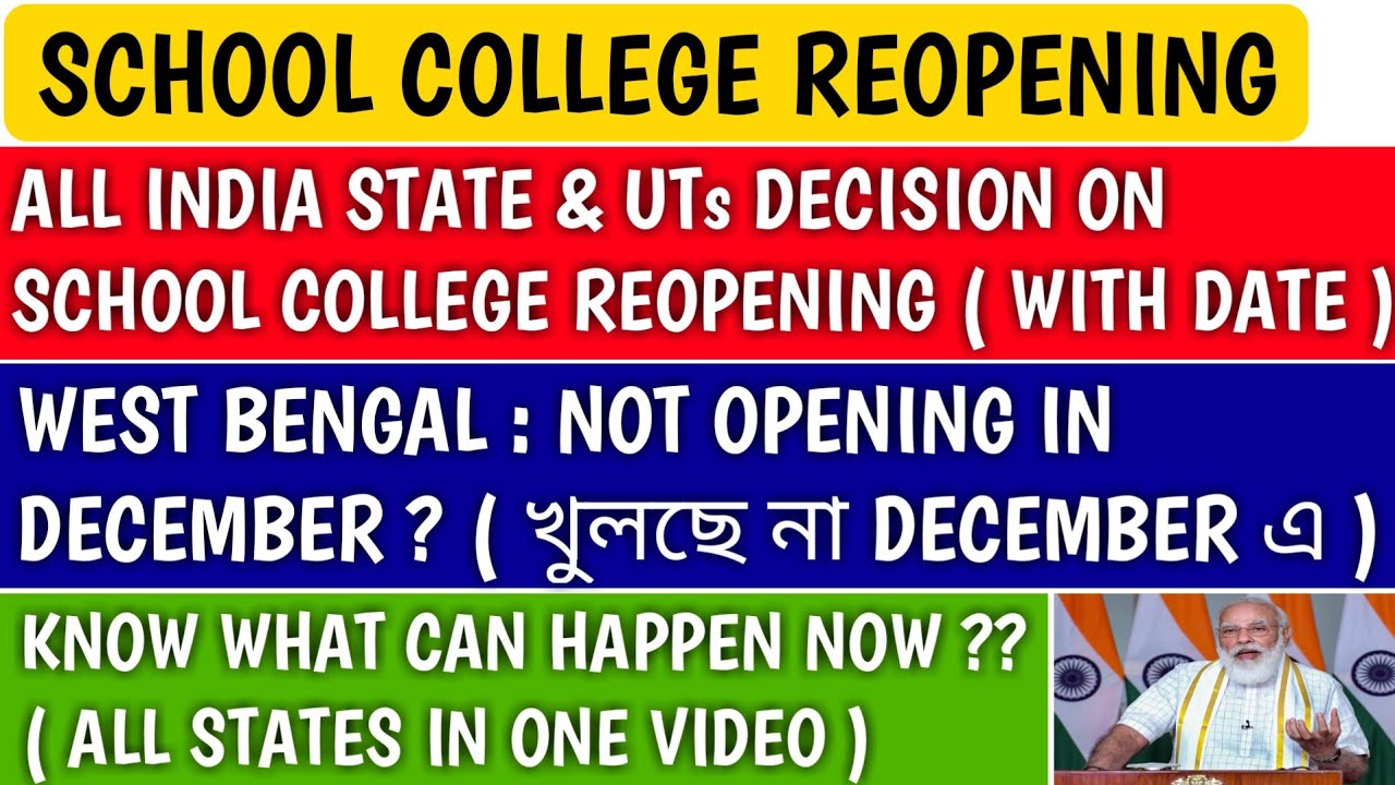 ALL INDIA SCHOOL COLLEGE REOPENING | school college kobe khulbe | college kab khulega |pm cm meeting