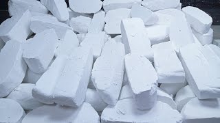 White Extra Soft Gym Chalk Blocks Mass Crush | Sleep Aid | Satisfying | ASMR screenshot 1