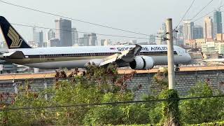 9V-SDB Singapore Airlines Boeing 787-10 landing at RPLL/06 from SIN (SQ916) #b787