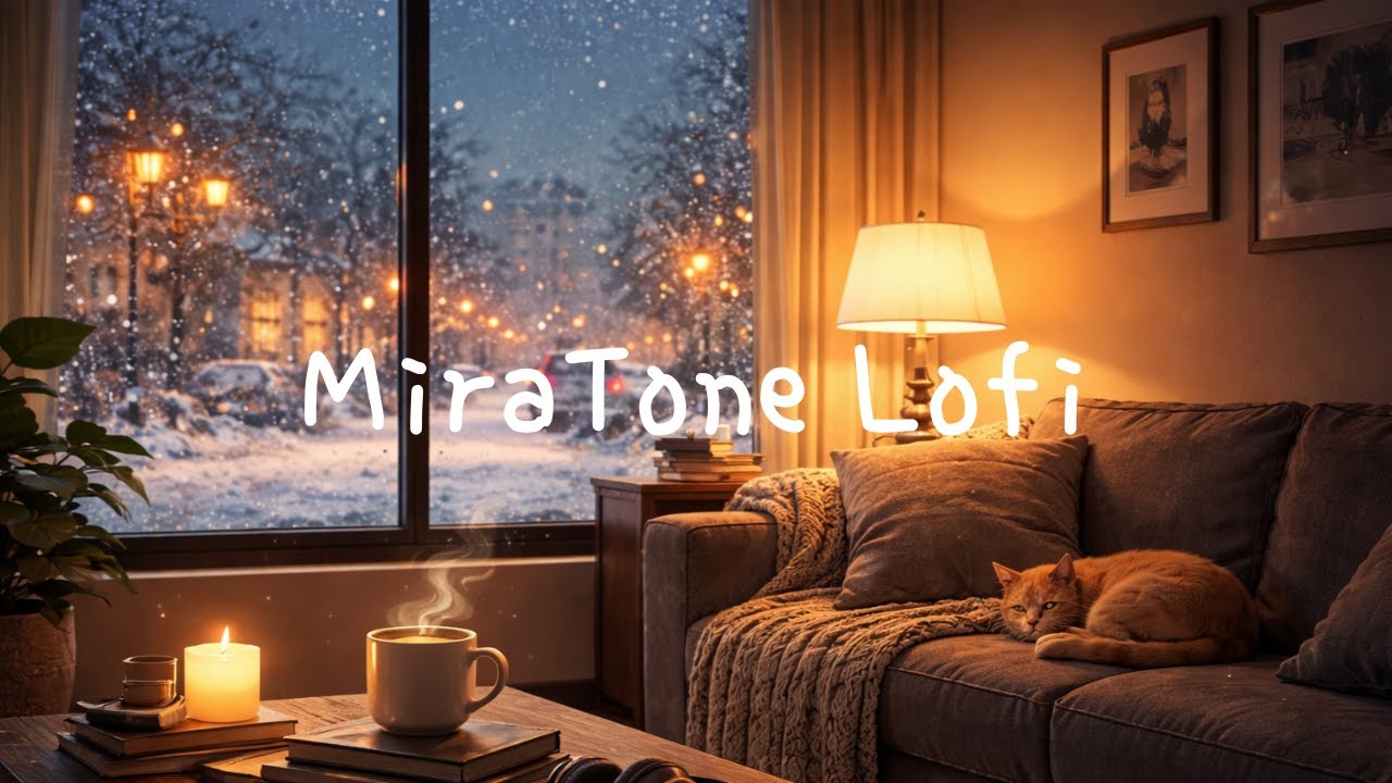MiraTone Lofi– Snowy Night Room  | Cozy Lofi for Study & Relax
