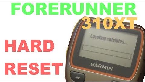 Garmin Forerunner 310 XT - How to Reset Your Device - When it is Dead - Resetting