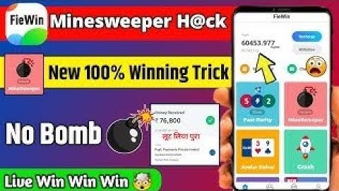 Fiewin Minesweeper  New H@ck Trick 2022 | Minesweeper  Game No Bomb Trick | Fiewin Winning Trick