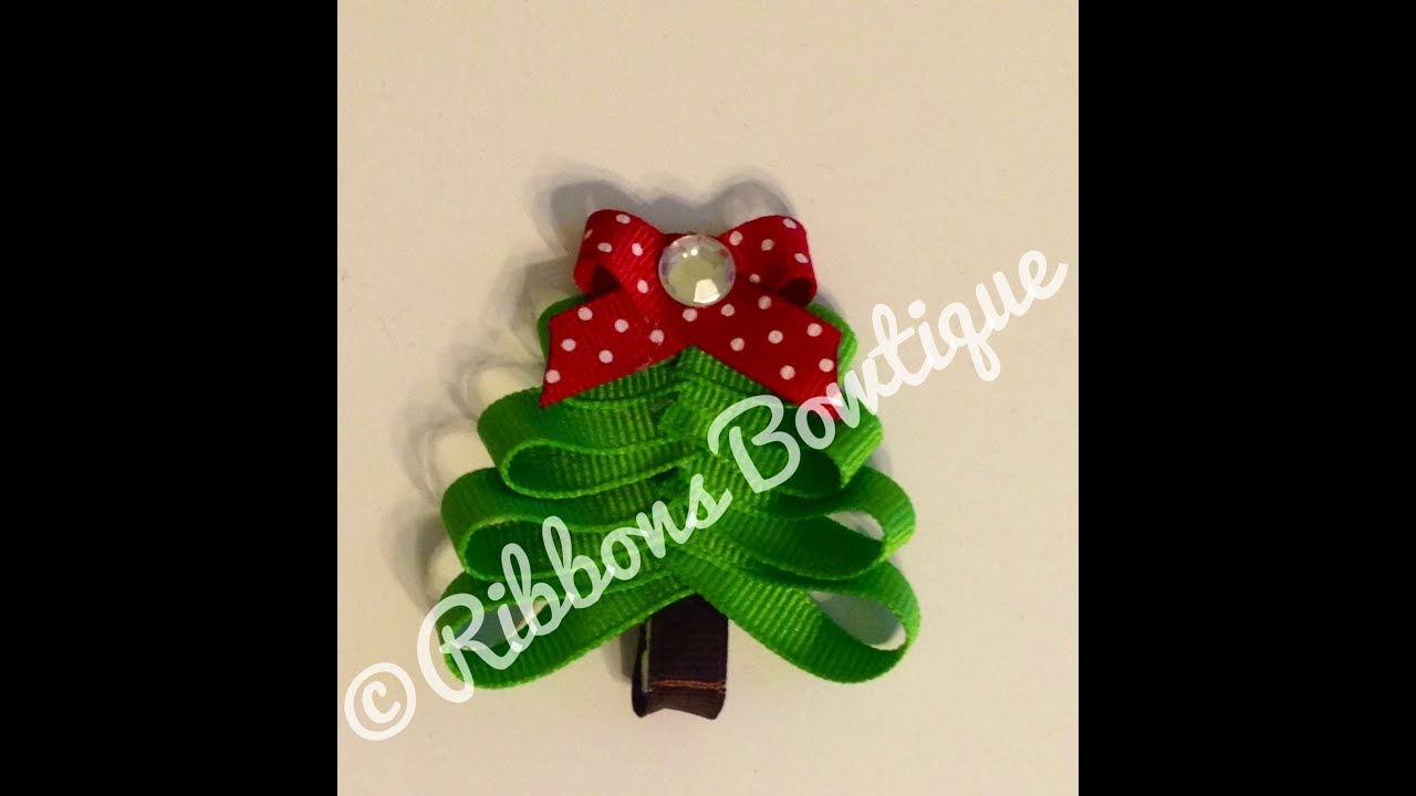 HOW TO Make a "Christmas Tree" HairClip YouTube
