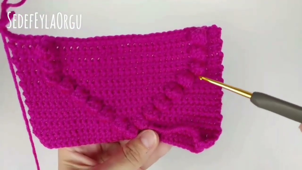 Kalpli popcorn battaniye yapılışı 💝hearted popcorn blanket