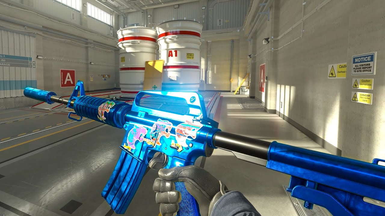 INSPECTING M4A1 BLUE PHOSPHOR WITH 4x FURIA PARIS STICKER INGAME CS2 CS2 FURIA PARIS STICKER