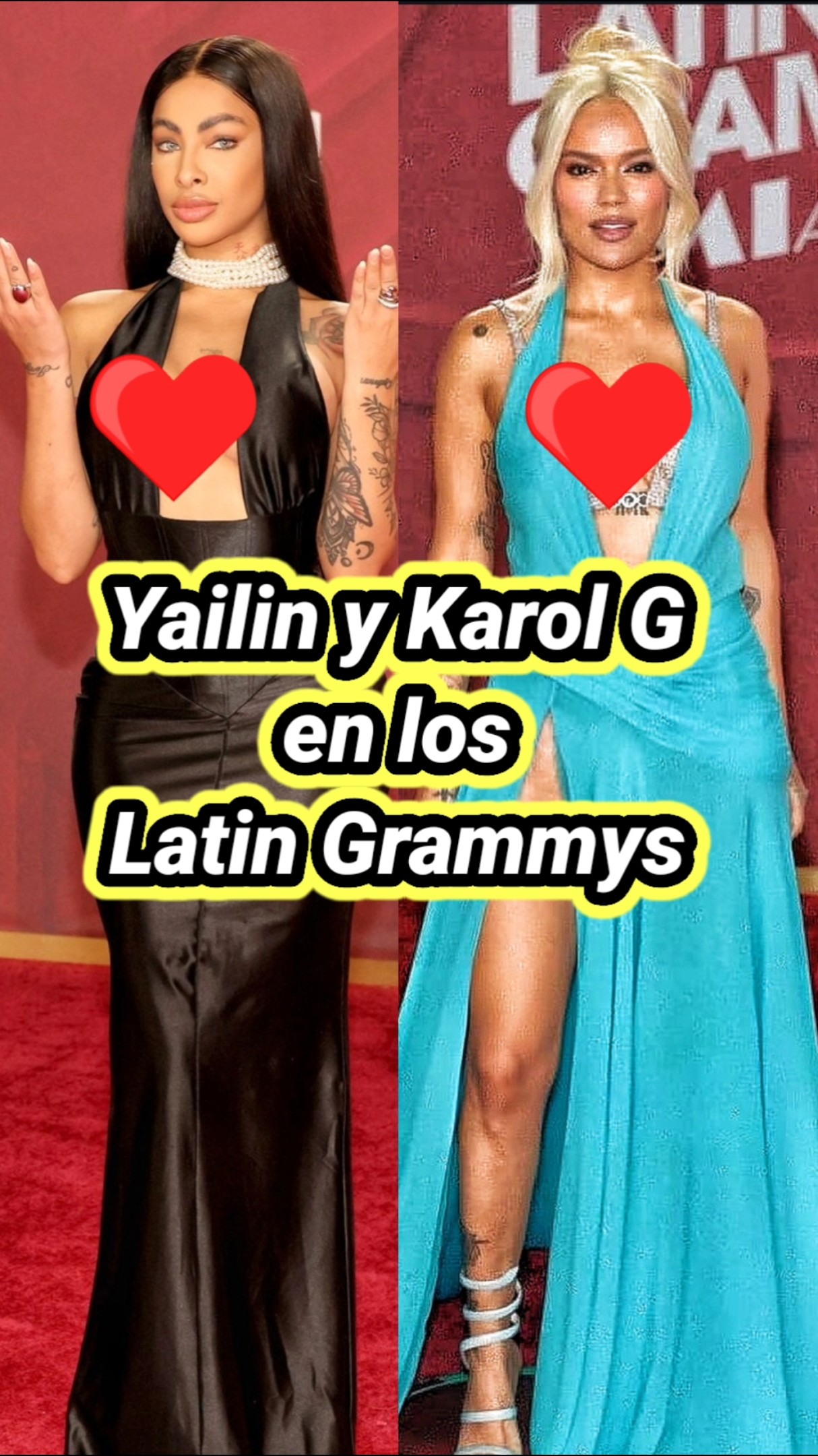 Yailin y Karol G en los Latin Grammys. ##karolg #yailin