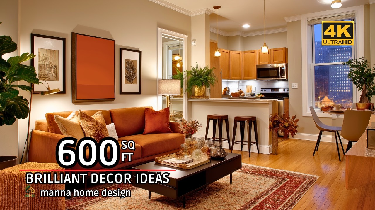 Гениальные идеи оформления квартиры площадью 600 кв. футов | Максимально используйте каждый санти...
