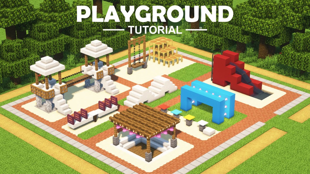 Cara Membuat PLAYGROUND di Minecraft (Easy) - YouTube