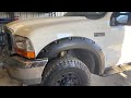 How to Install Front Fender Flares on a Ford F-250. Episode 3