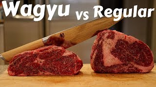 Wagyu ribeye vs normal ribeye! which is better? | cooking easy