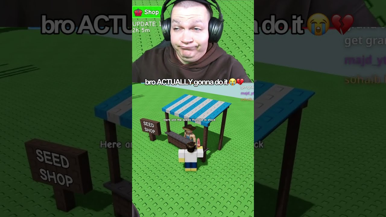 Bro Is GONNA Use Superglue Steak Roblox Growagarden