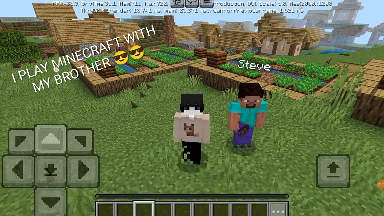 I play minecraft with my brother 😀 - YouTube