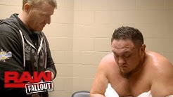 Samoa Joe gets checked out after suffering a foot injury on Raw: Raw Fallout, Jan. 8, 2018