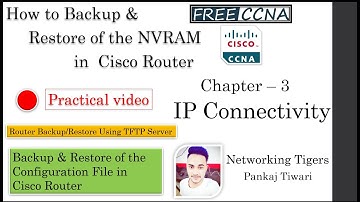Free (NEW) CCNA|112 Backup/Restore Configuration File(NVRAM) of Router in TFTP Server | CCNA 200-301