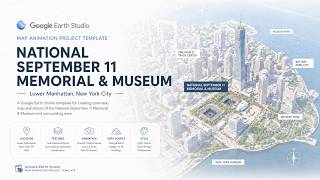 9/11 Twin Memorial Pools at Ground Zero - Cinematic Map Animation Project Template