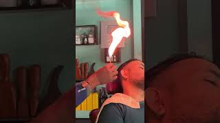 Fire 🔥 Massage therapy for extreme relaxation💈#asmr #shorts #asmrsounds