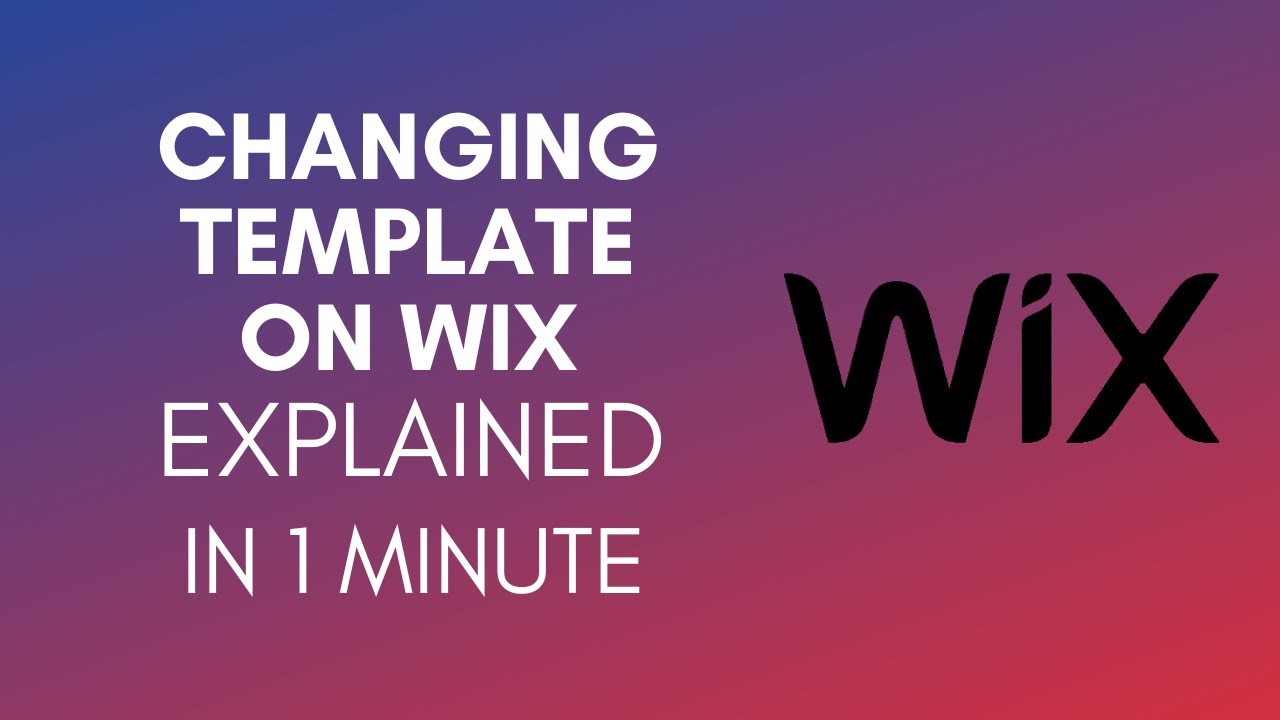 How To Change Template On Wix (2025) - YouTube