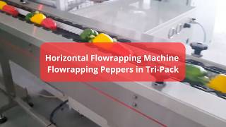 Redpack | Horizontal Flowrapping Machine Flowrapping Peppers in Tri-Pack