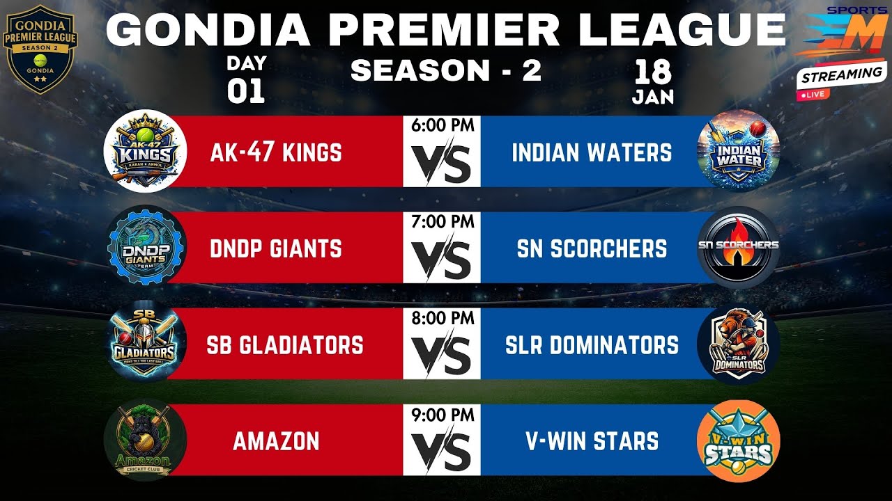 GONDIA PREMIER LEAGUE | DAY 1 | GONDIA | EM SPORTS LIVE