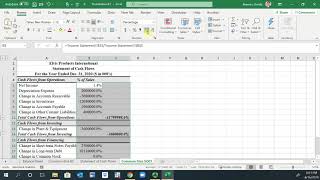 Common Size Statement of Cash Flow