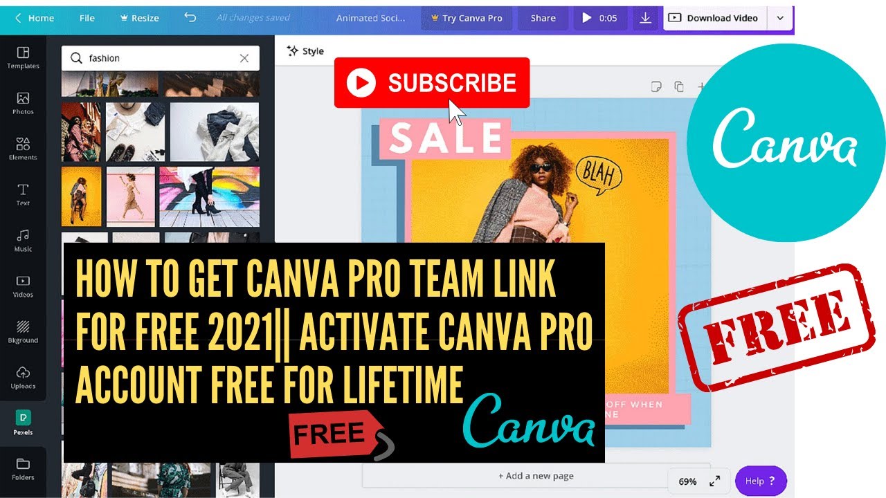 How to Get Canva Pro team link for Free 2021 Activate Canva Pro
