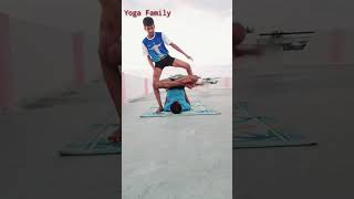 yoga Masti | yoga practice | two person yoga #youtubeshorts #yoga #trending #shorts #shortvideo