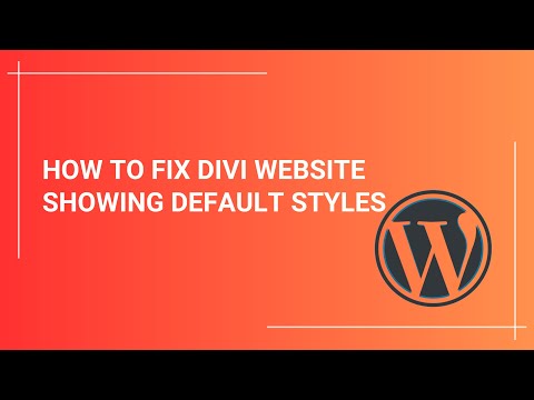 How To Fix Divi Website Showing Default Style - Easy 2 Minutes Fix Solution