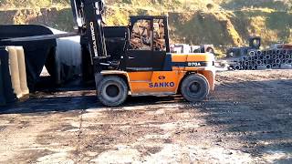 Forklift ile Beton Boru Yatırılışı - Daewoo Forklift - BETON BORU