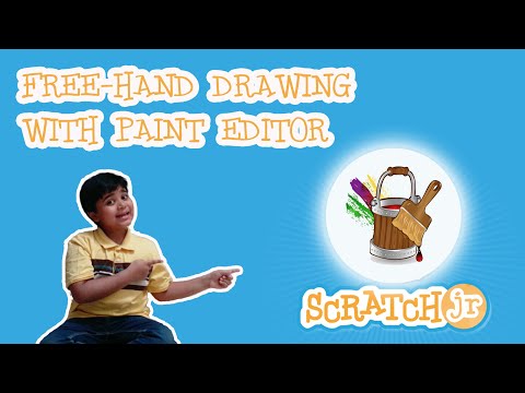 ScratchJr Lesson 12: How to create your own sprites using free hand drawing in paint editor