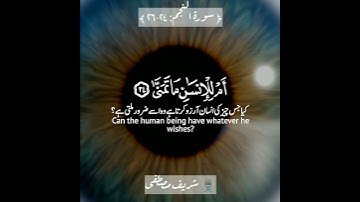 ⁉️ أم للإنسان ما تمنى✨ سورة النجم: ٢٤-٢٦|شريف مصطفى|Surah An Najm:24-26|Sherif Mostafa