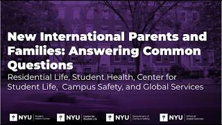 Families of International Student Webinar | Fall 2026