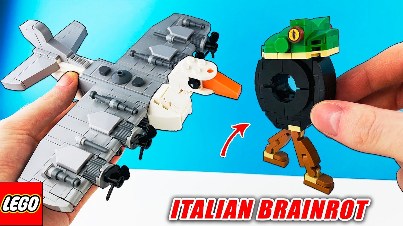 LEGO How to Build Boneca Ambalabu vs Bombardini Gusini - Italian Brainrot Minifigures