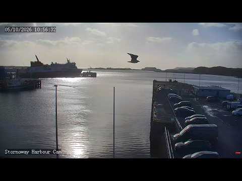 05/10/26 - Stornoway Harbour (Ferry & Cruise Port) - Hebridean Live Cam (Glen Sannox)