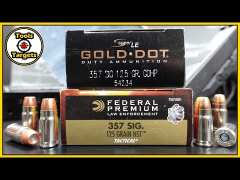 HST vs GOLD DOT!...Short Barrel .357 Sig Self-Defense AMMO Ballistic Gel Test & Review!