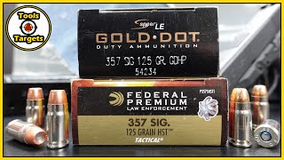 HST vs GOLD DOT!...Short Barrel .357 Sig Self-Defense AMMO Ballistic Gel Test & Review!