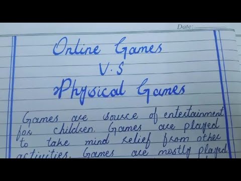 Essay on online games Vs physical games  Online games Vs physical games  essay in English 