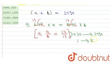 The sum of two numbers is 2490. If 6.5% of one number is equal to 8.5% of the other, then the nu...