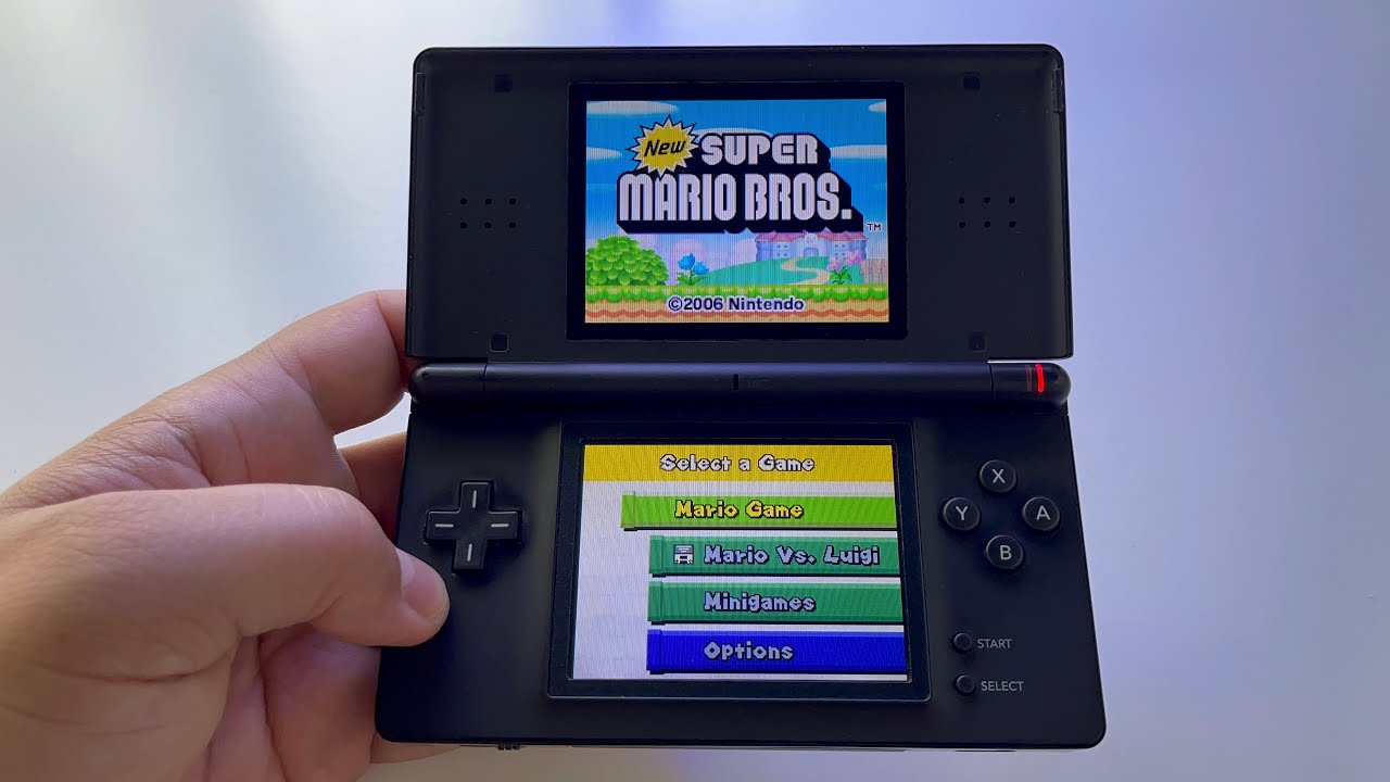 New Mario Bros | Nintendo Lite handheld gameplay - YouTube