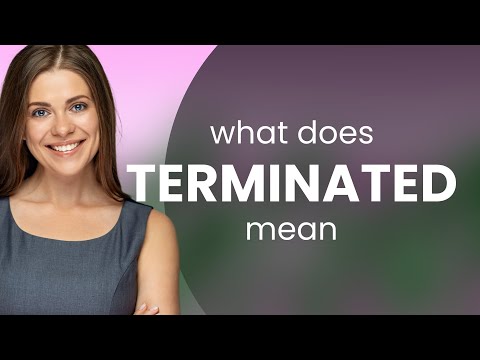 Terminated — what is TERMINATED meaning