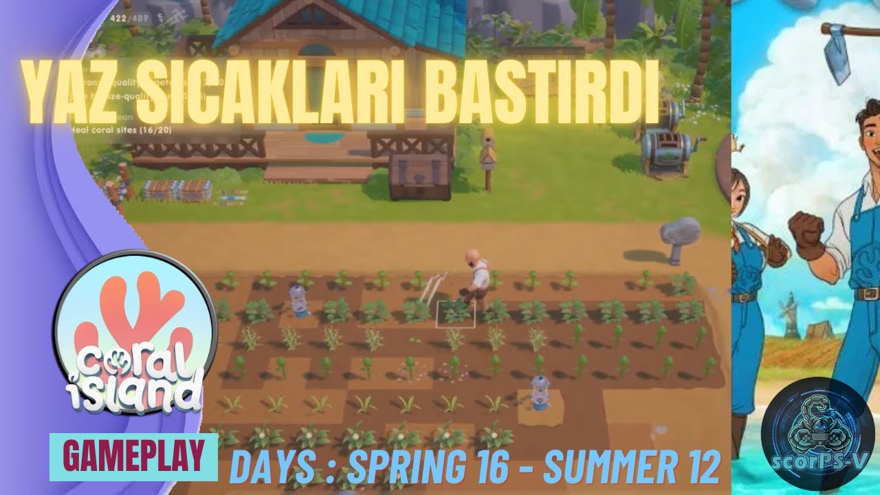 Coral Island PS5 – Bölüm 5 | Spring 16 → Summer 12 | Yeni Sezon Başladı 🌞