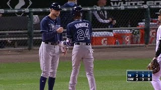TB@CWS: Ramirez plates a pair with knock to right