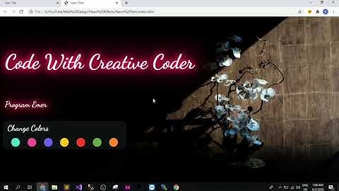 Neon Effect Text | HTML | CSS | jQuery