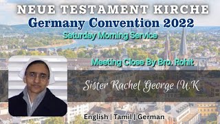 Sister Rachel George - TPM German Convention 2022 - Saturday Morn Message, Praising by Bro. Rohit