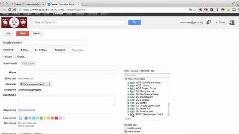 Google Resource Calendars