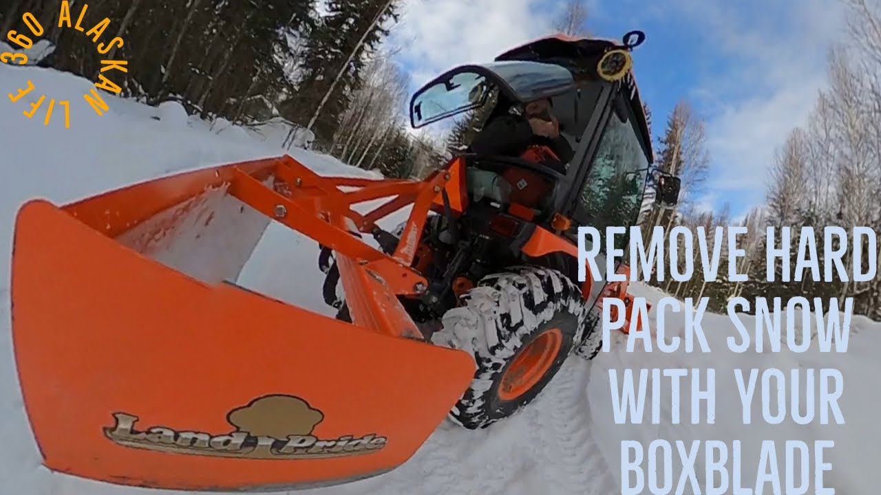 Kubota B2650 Alaskan Hard Pack Snow Removal box blade YouTube