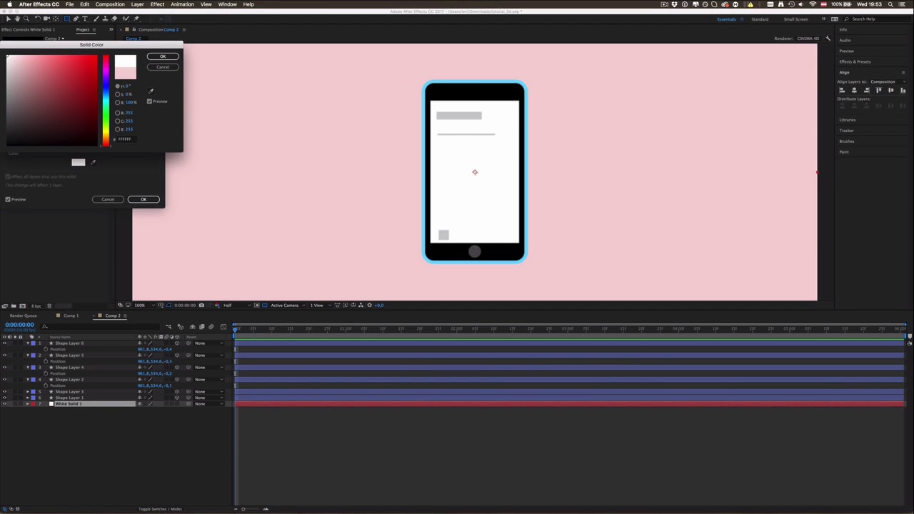 3D Layer Split Animation Motion Graphics After Effects Tutorial720p ...