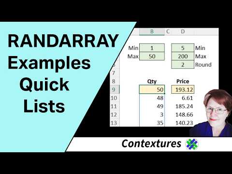 Quick Flexible Random Number Lists with Excel RANDARRAY