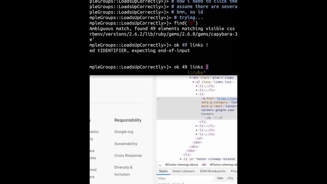 Using Capybara interactively with Ruby binding.pry in action ! - YouTube