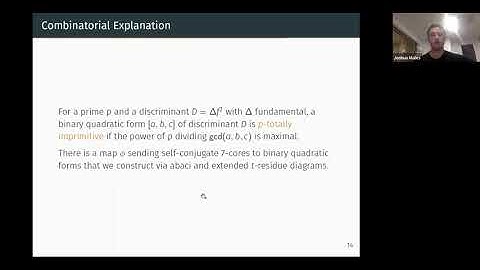 Joshua Males - Self-conjugate 7-core partitions and class numbers